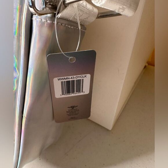 Disney 100 Winnie The Pooh Pose Iridescent Holographic, Oil Slick Vegan Leather - Picture 8 of 8